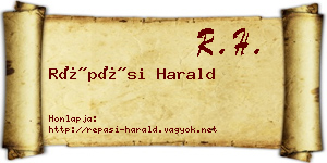 Répási Harald névjegykártya